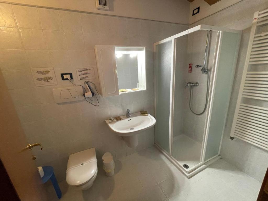 Koupelna v ubytování Hotel Al Bosco