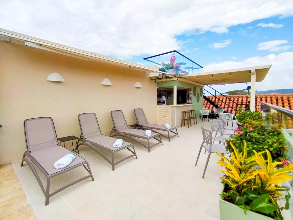Balkón nebo terasa v ubytování Casa La Fe by BespokeColombia