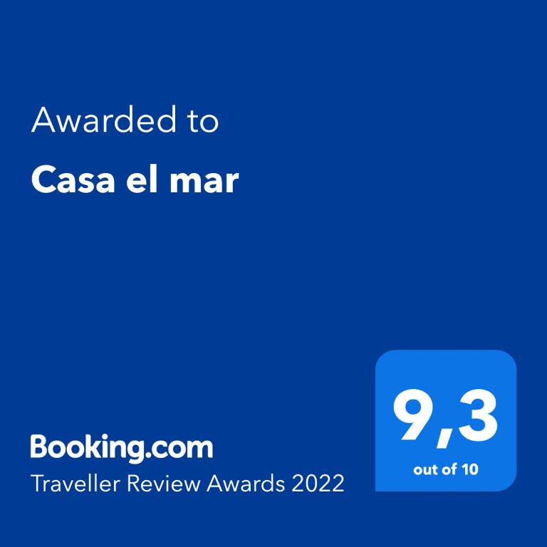 Certifikát, hodnocení, plakát nebo jiný dokument vystavený v ubytování Casa el mar