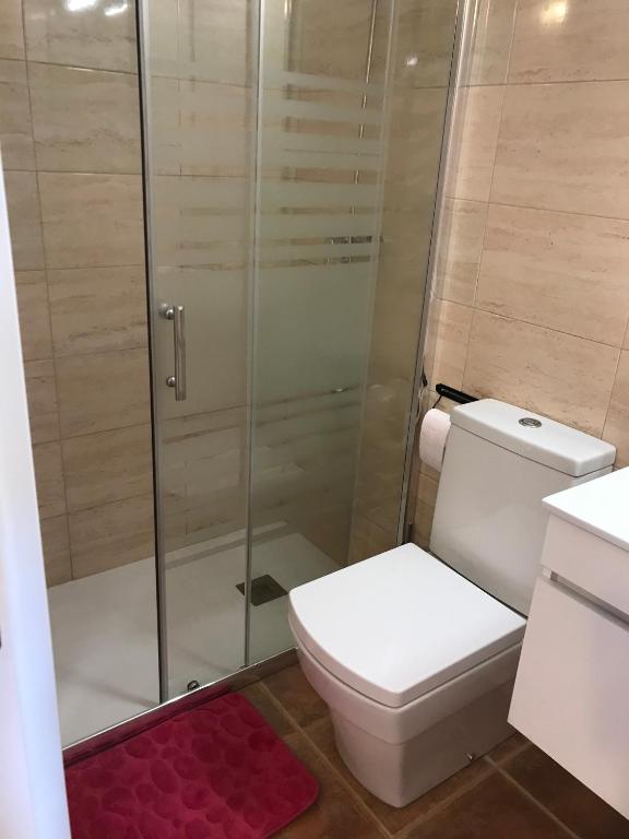 A bathroom at casaenos