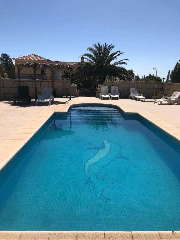 The swimming pool at or close to casaenos