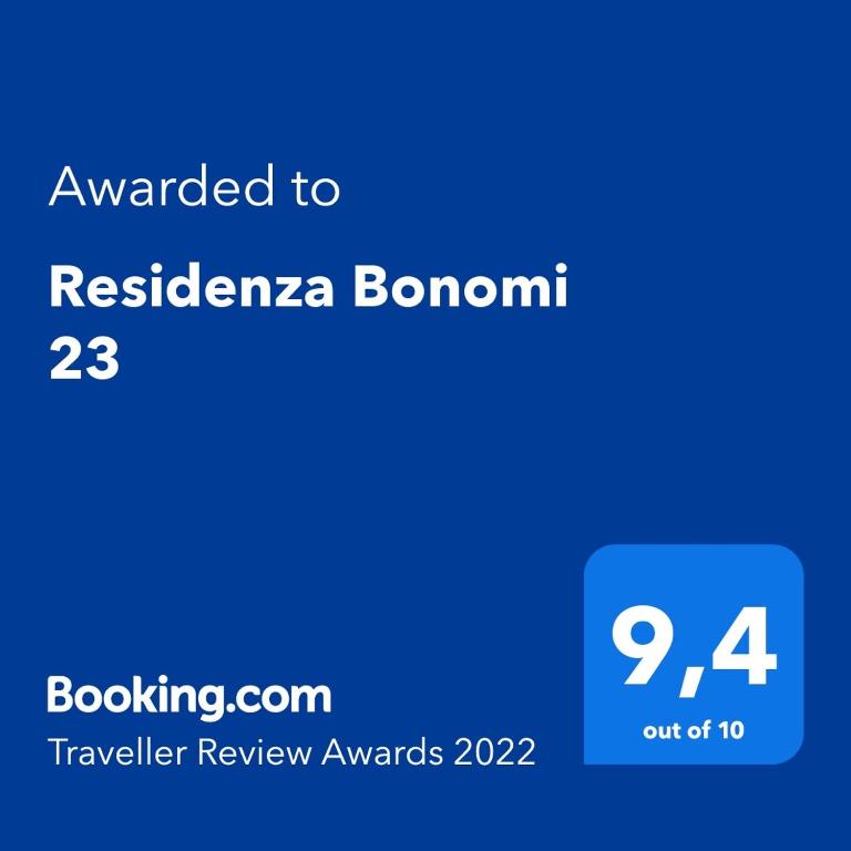 Certifikát, ocenenie alebo iný dokument vystavený v ubytovaní Residenza Bonomi 23