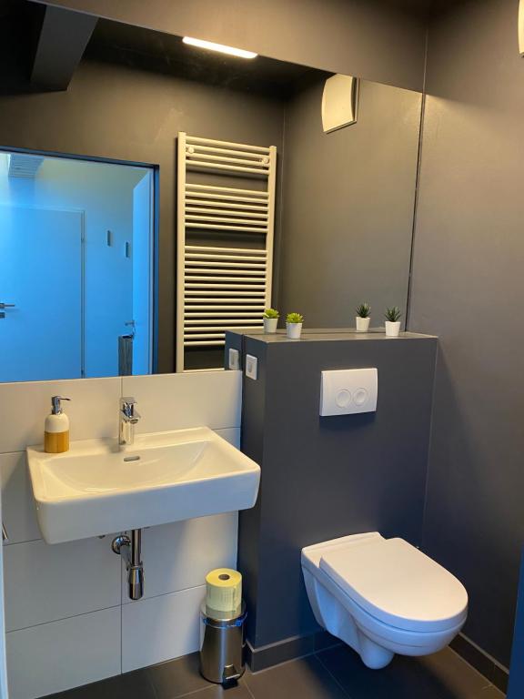 Koupelna v ubytování Living8-Appartements