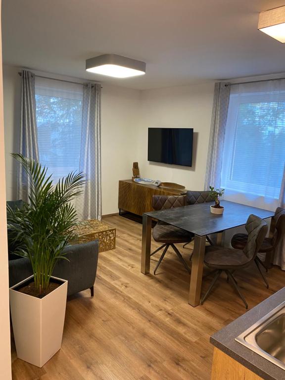 TV a/nebo společenská místnost v ubytování Living8-Appartements