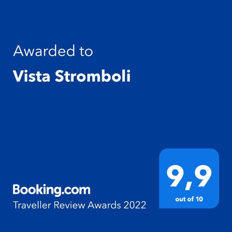 Certifikát, hodnocení, plakát nebo jiný dokument vystavený v ubytování Vista Stromboli