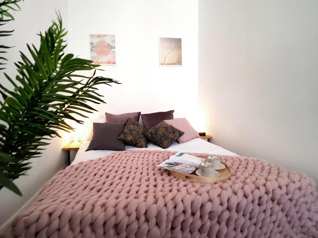 Posteľ alebo postele v izbe v ubytovaní Apartament Litevski Deluxe