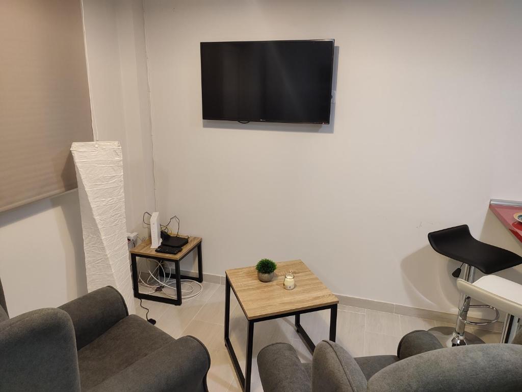 TV a/nebo společenská místnost v ubytování Apartamento Madrid Norte