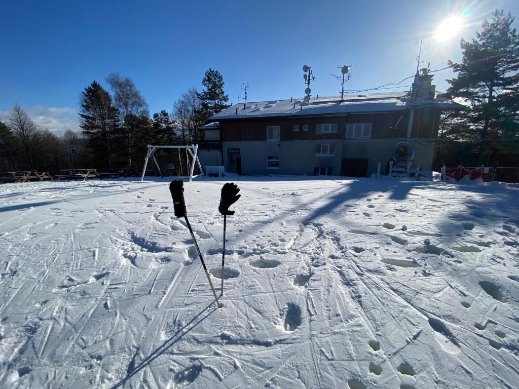 Chata Svinec v zimě