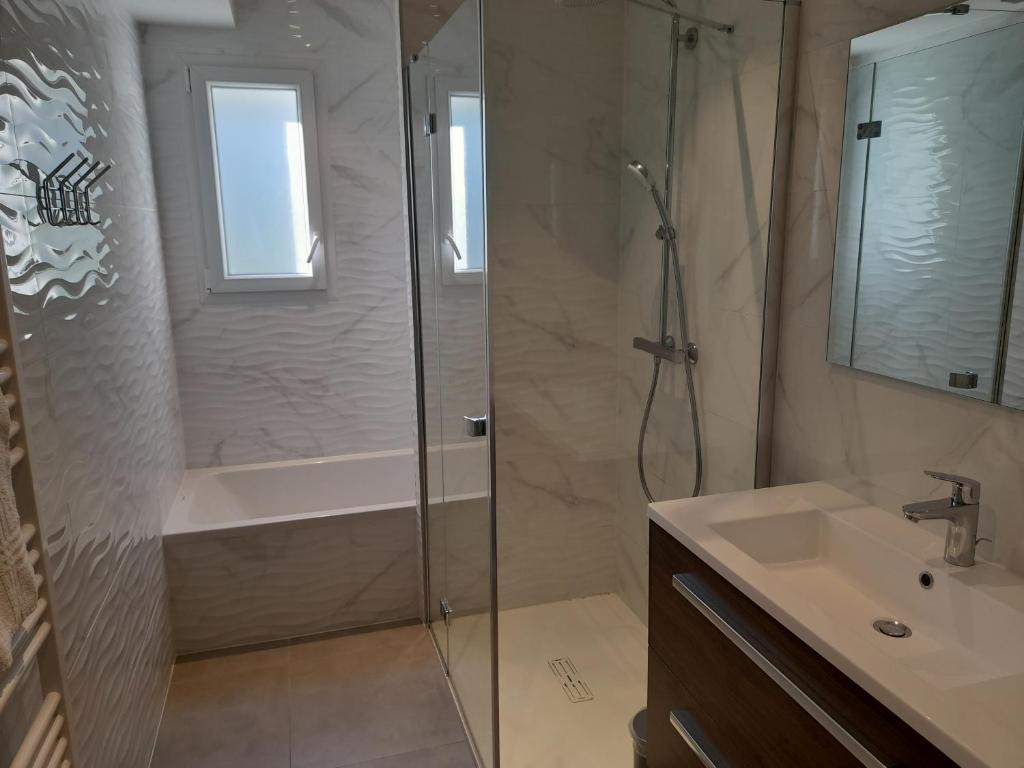 Koupelna v ubytování Appartement Thiou