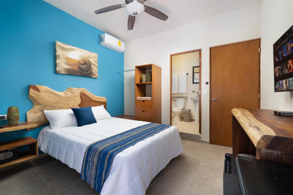Cama ou camas em um quarto em Villa Sofia Hotel Boutique Cancun