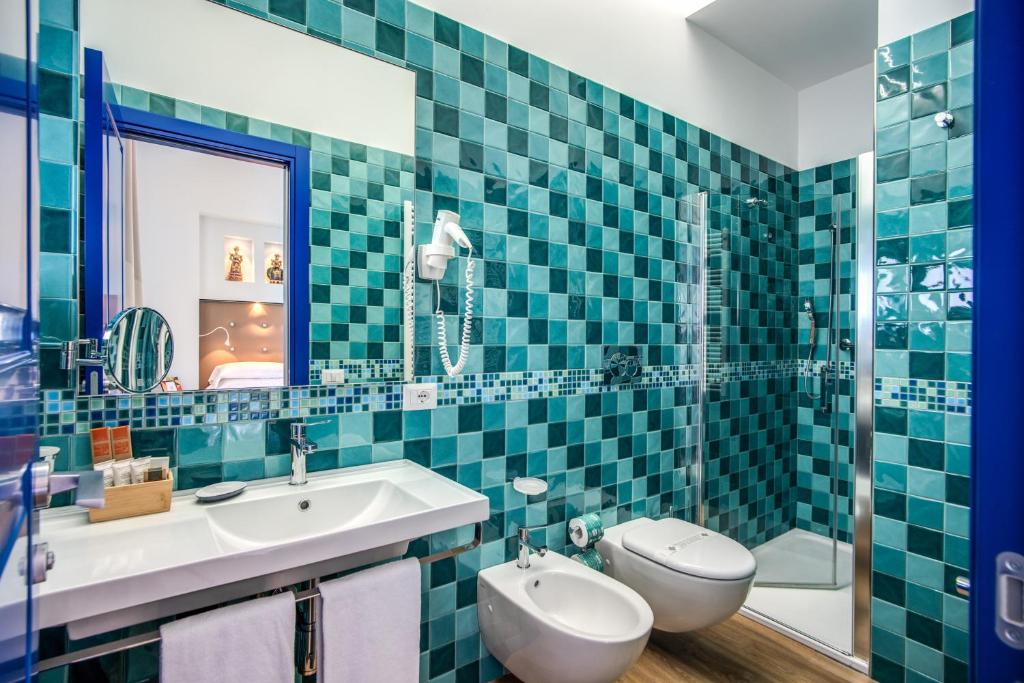 Koupelna v ubytování Relais Palazzo del Barone