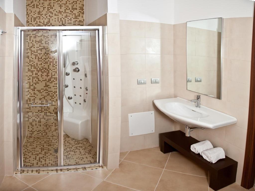 Koupelna v ubytování Hotel Vespucci