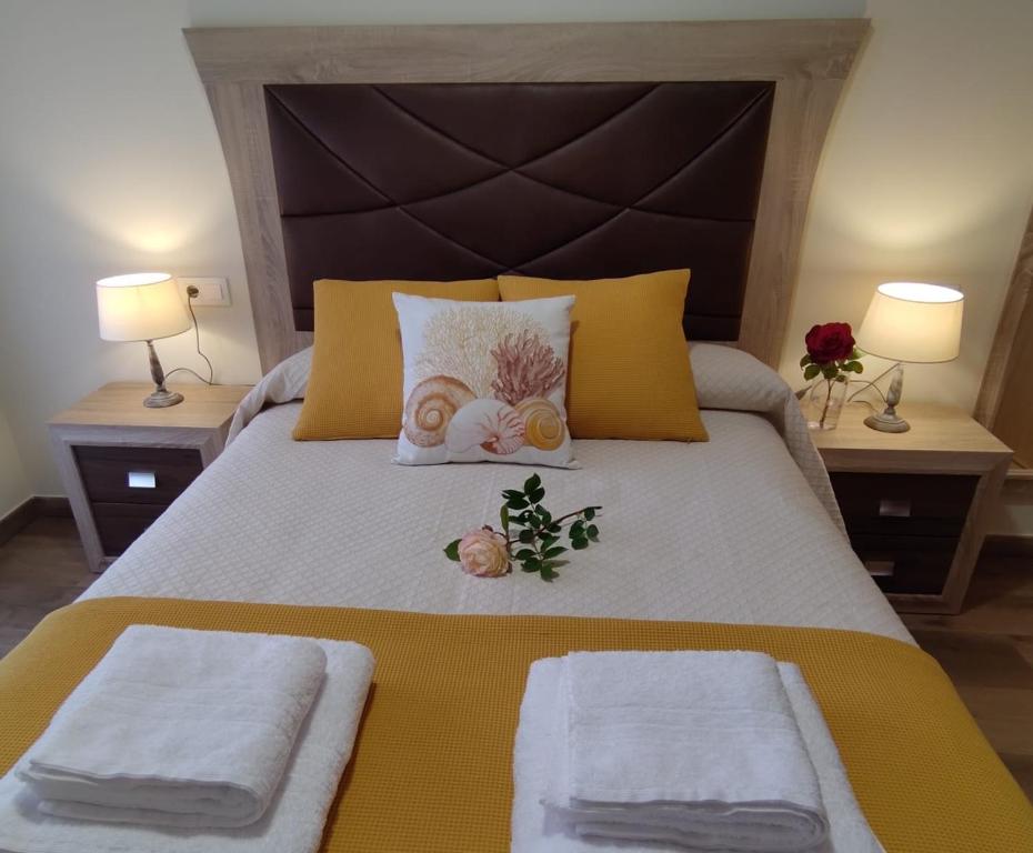 Cama o camas de una habitación en Los Casares