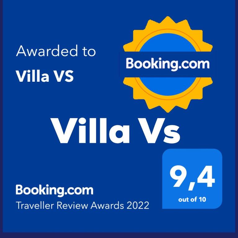 Certifikát, hodnocení, plakát nebo jiný dokument vystavený v ubytování Villa VS