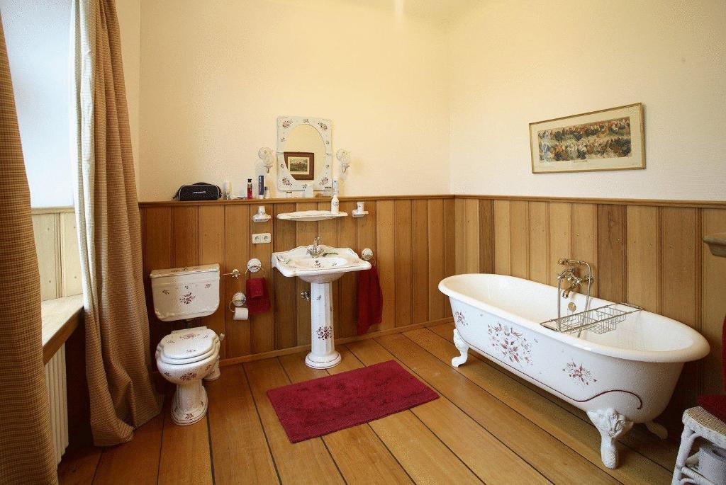 Koupelna v ubytování Herrenhaus Borghorst