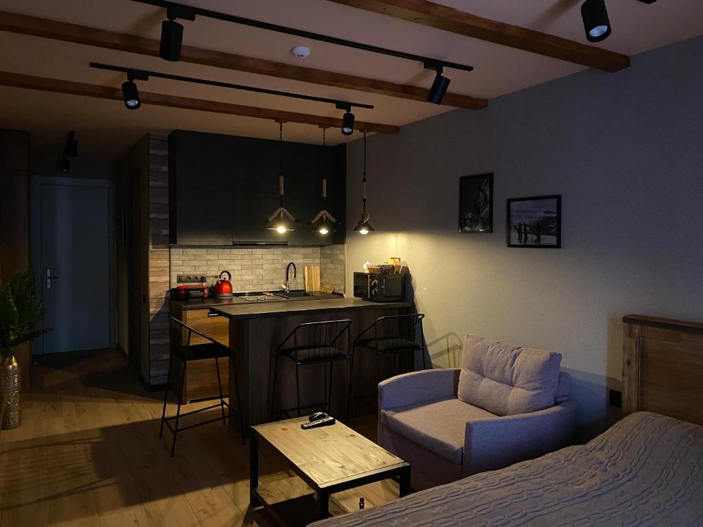 Kuchyň nebo kuchyňský kout v ubytování Atrium Apt. 403