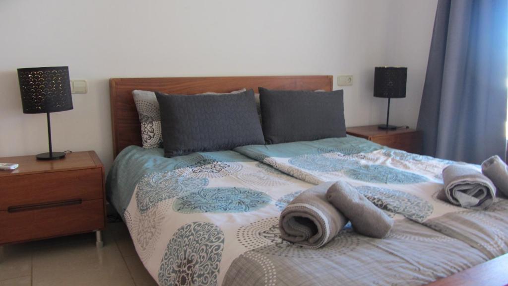 Postel nebo postele na pokoji v ubytování Playa Blanca Vista Lobos Villa with sea view