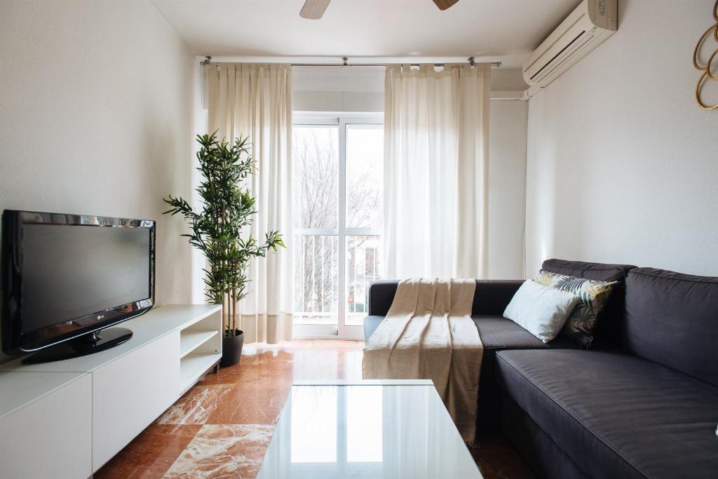 Televízia a/alebo spoločenská miestnosť v ubytovaní Calatrava Suite Apartment