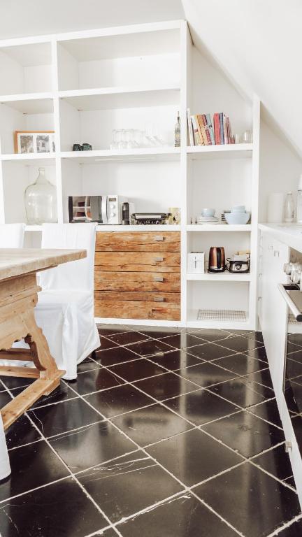 Kuchyň nebo kuchyňský kout v ubytování WINEHOUSE Living