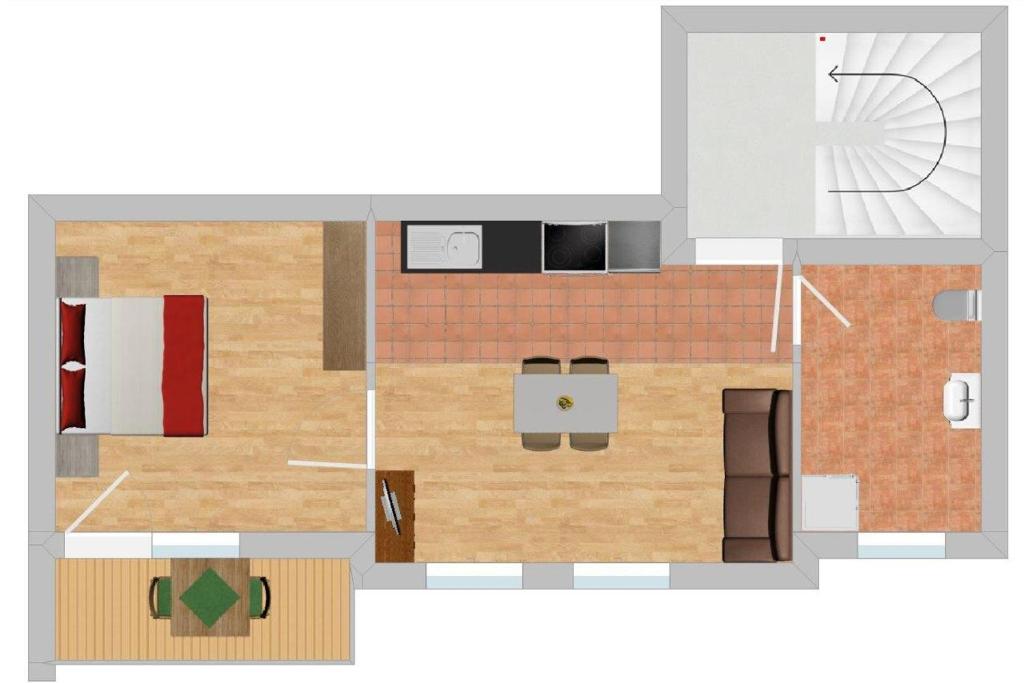 Plán poschodí v ubytovaní Ferienwohnung Stern
