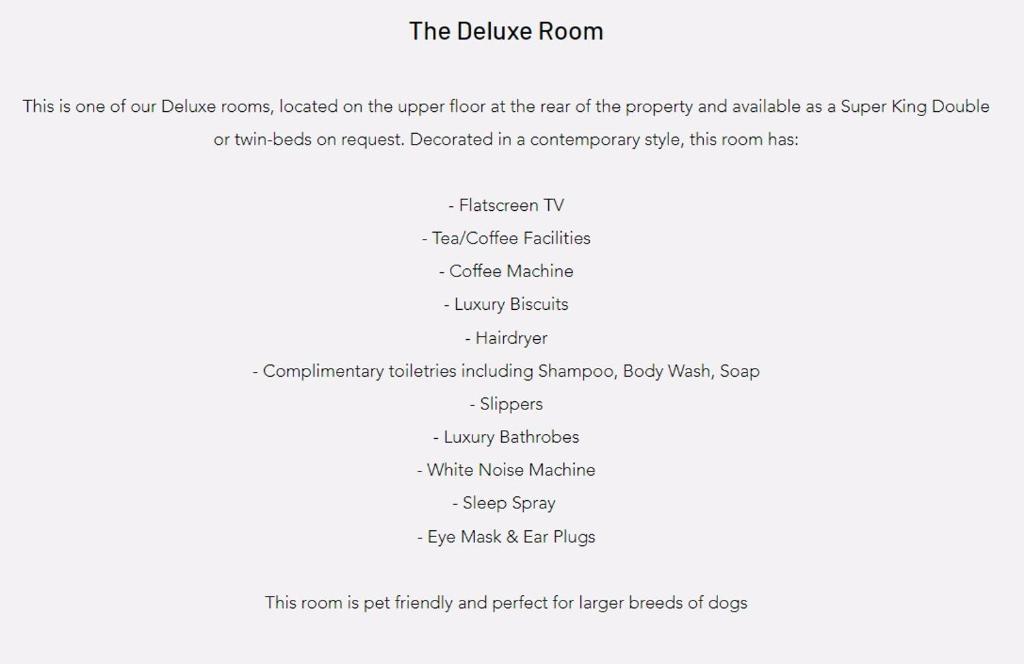 The Ashleigh - Dog Friendly - Deluxe Doppel- Oder Zweibettzimmer