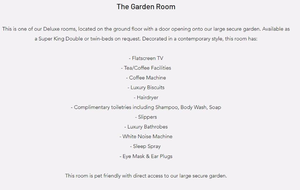 The Ashleigh - Dog Friendly - Deluxe Doppel- Oder Zweibettzimmer Mit Gartenblick