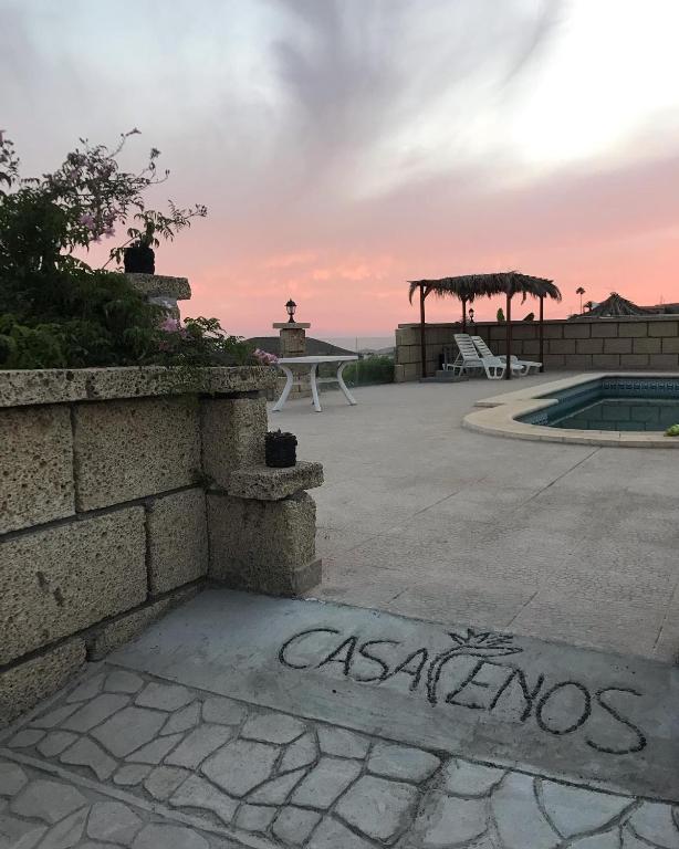 The swimming pool at or close to casaenos