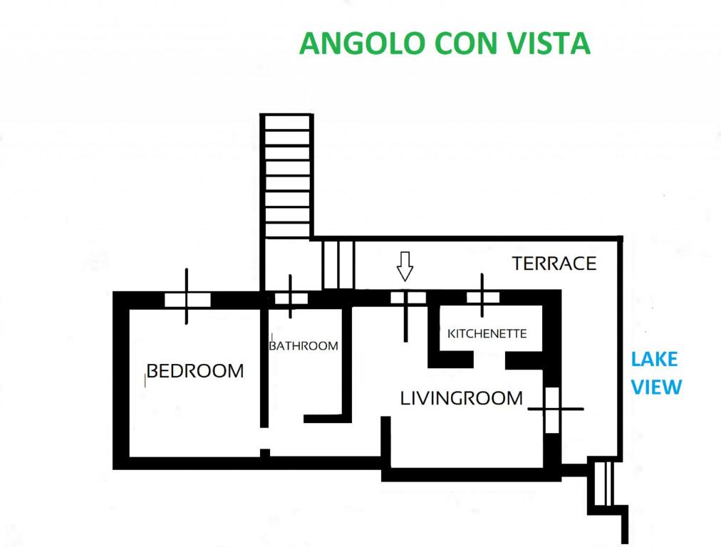Plan piętra w obiekcie Angolo con Vista