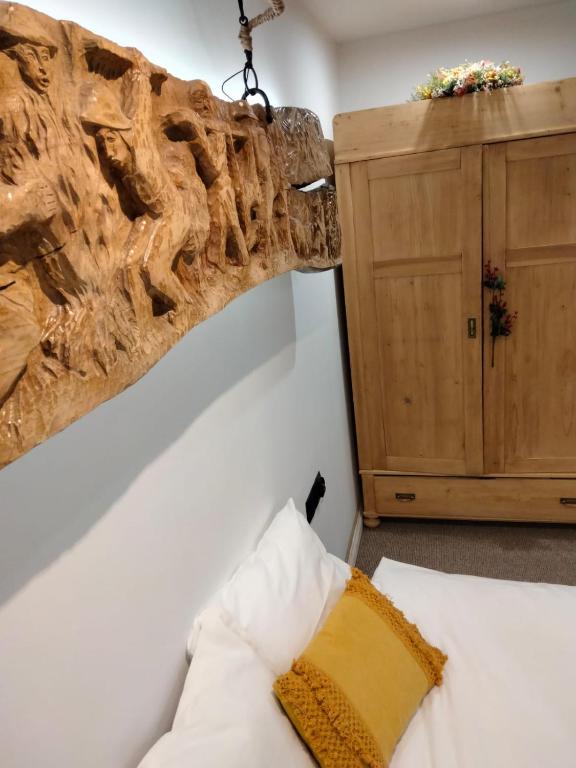 Posteľ alebo postele v izbe v ubytovaní Anielki Apartament