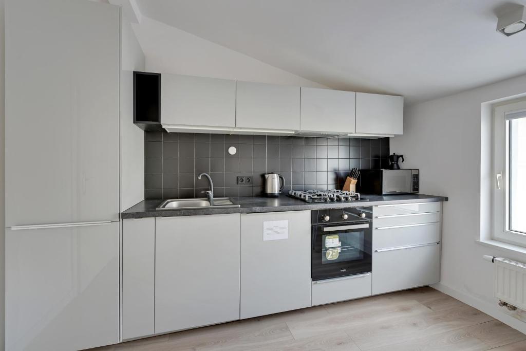 Kuchyňa alebo kuchynka v ubytovaní Apartamenty Haffnera by Grand Apartments