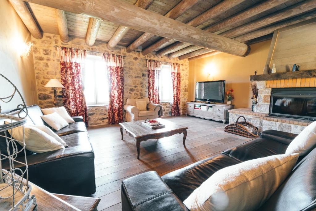 Posezení v ubytování Gîte de Beauregard - Les Fermes Ardéchoises
