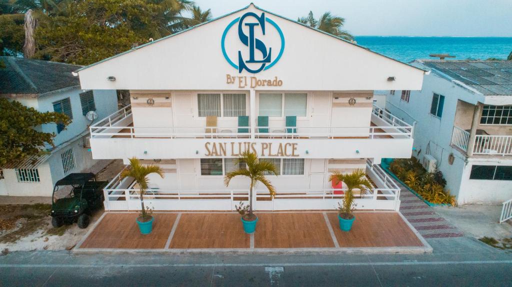 an aerial view of the santillian place hotel at Hotel San Luis Place By Dorado in San Andrés