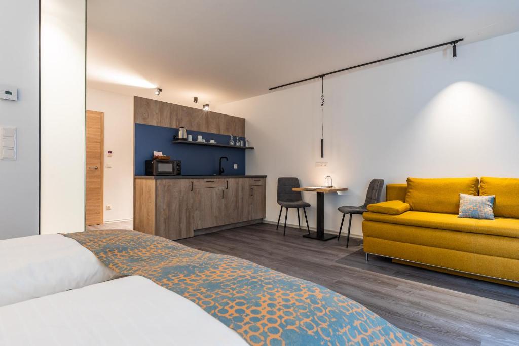 Postel nebo postele na pokoji v ubytování Lichti´s Rooms & Appartements