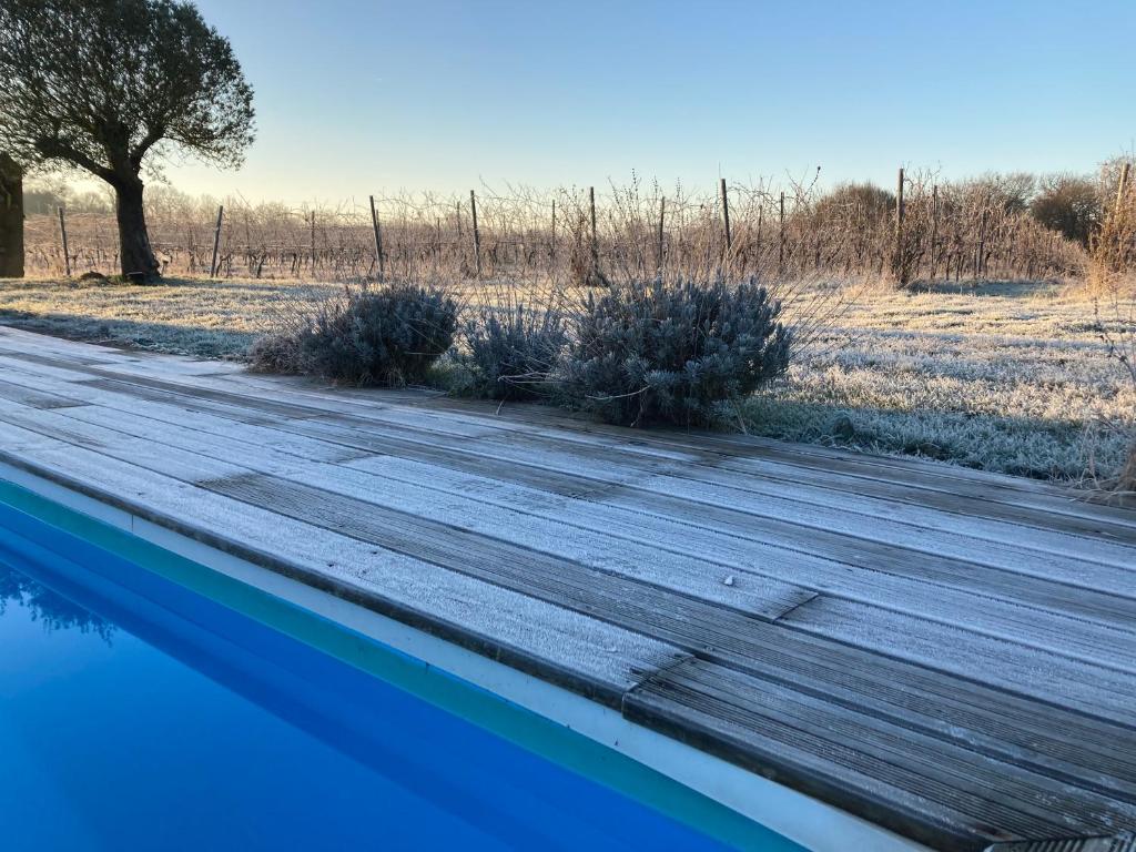 Bazén v ubytování Gîte Les Vignes nebo v jeho okolí