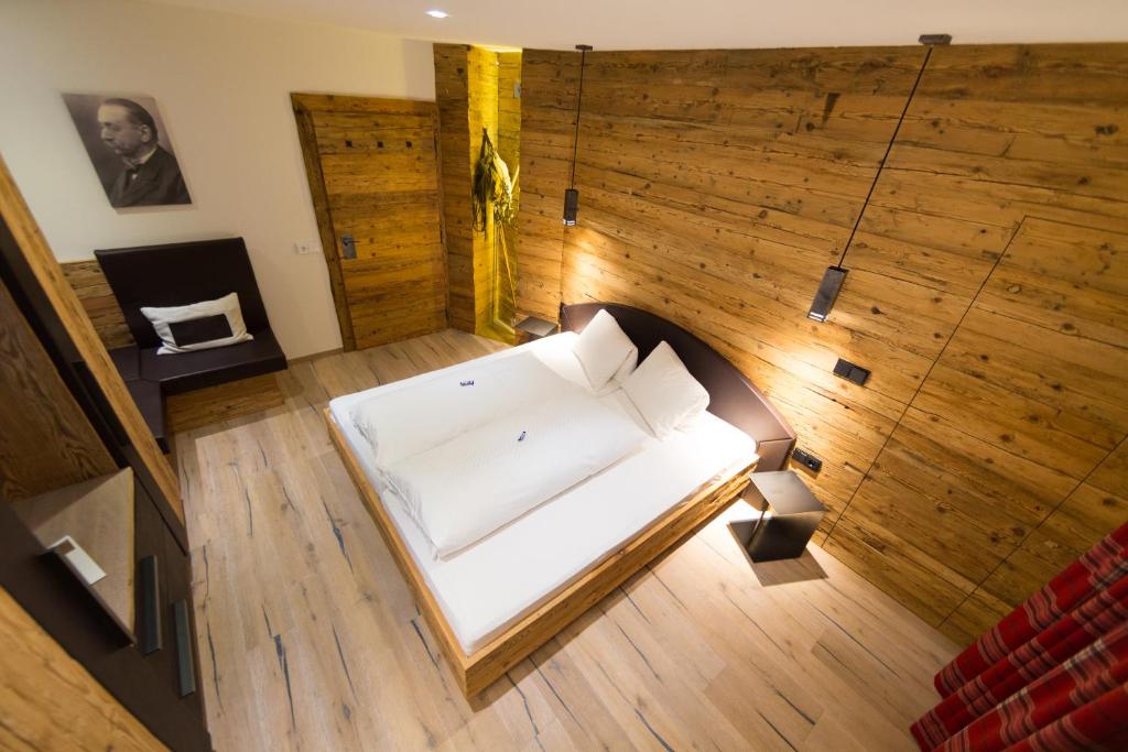 Postel nebo postele na pokoji v ubytování Ferienhaus Alpina