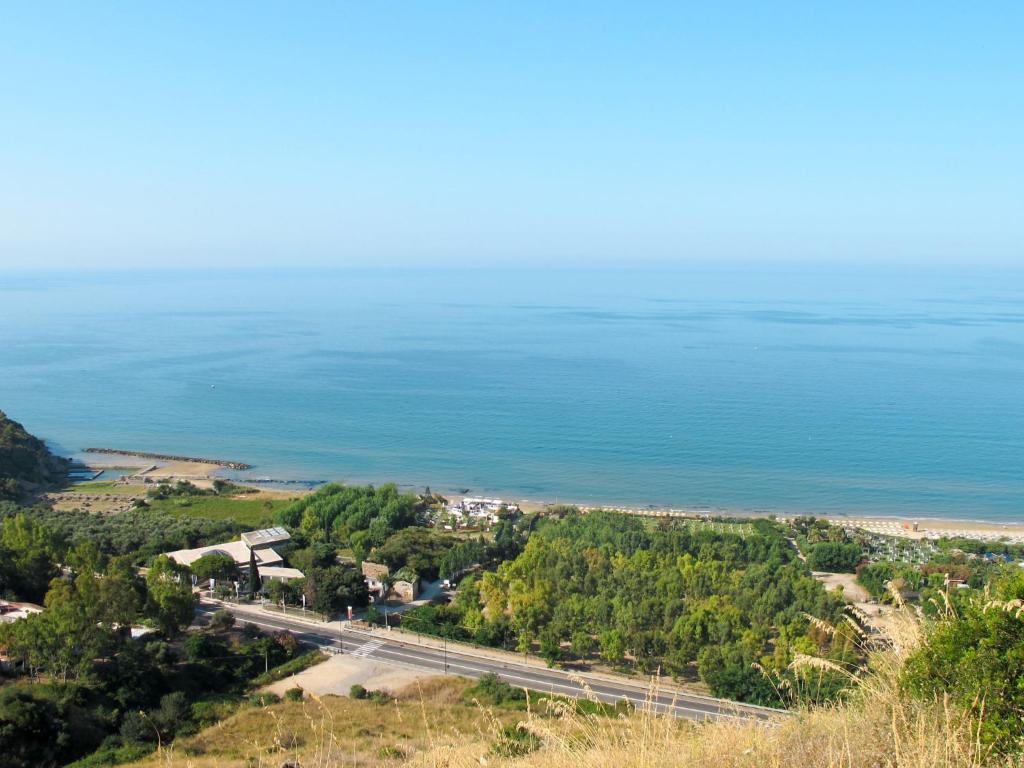an aerial view of a road next to the ocean at Apartment Costa di Kair ed Din-3 by Interhome in Sperlonga