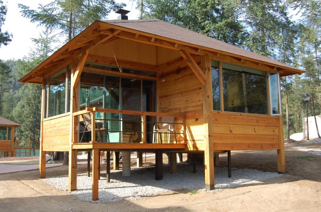 Balkón nebo terasa v ubytování Quinta Los Azufres