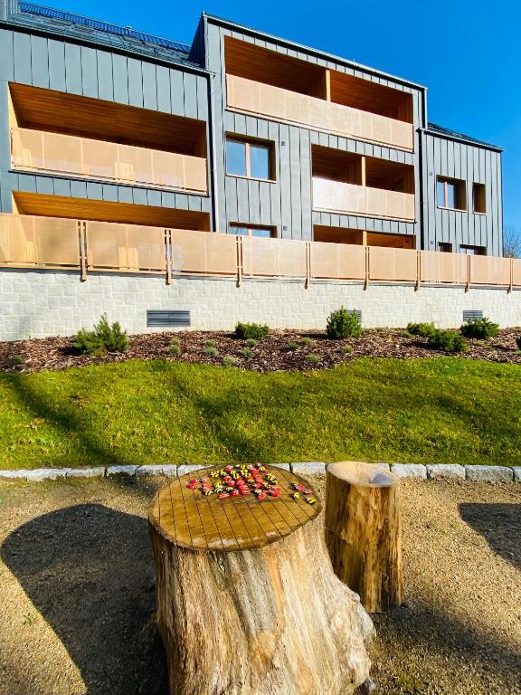 Budynek, w którym mieści się apartament
