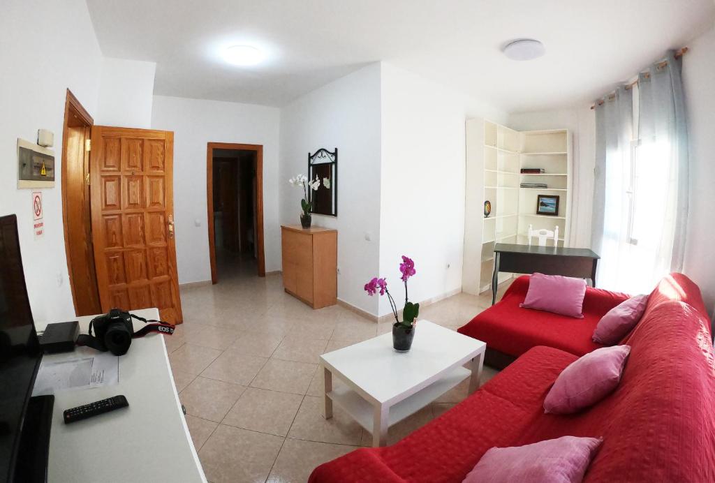 Posezení v ubytování Apartamento vistas al mar, wifi de 600 Mb