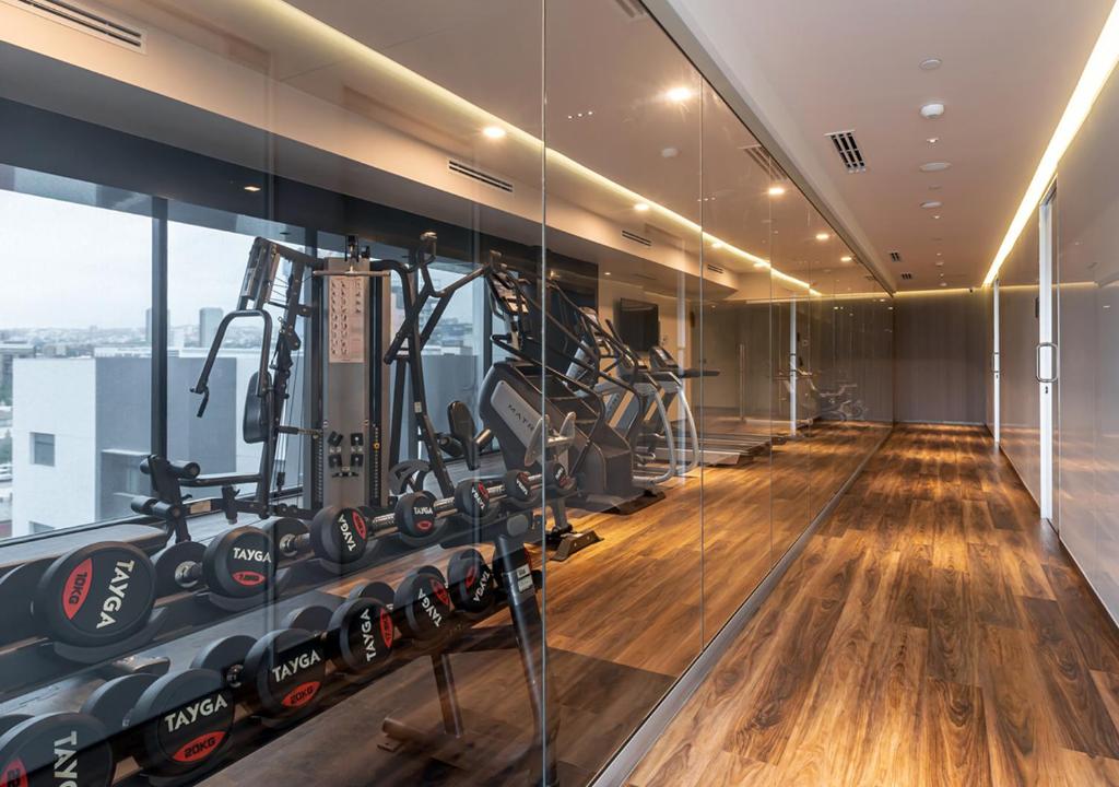 Fitness centrum a/nebo fitness zařízení v ubytování Hotel Real del Rio