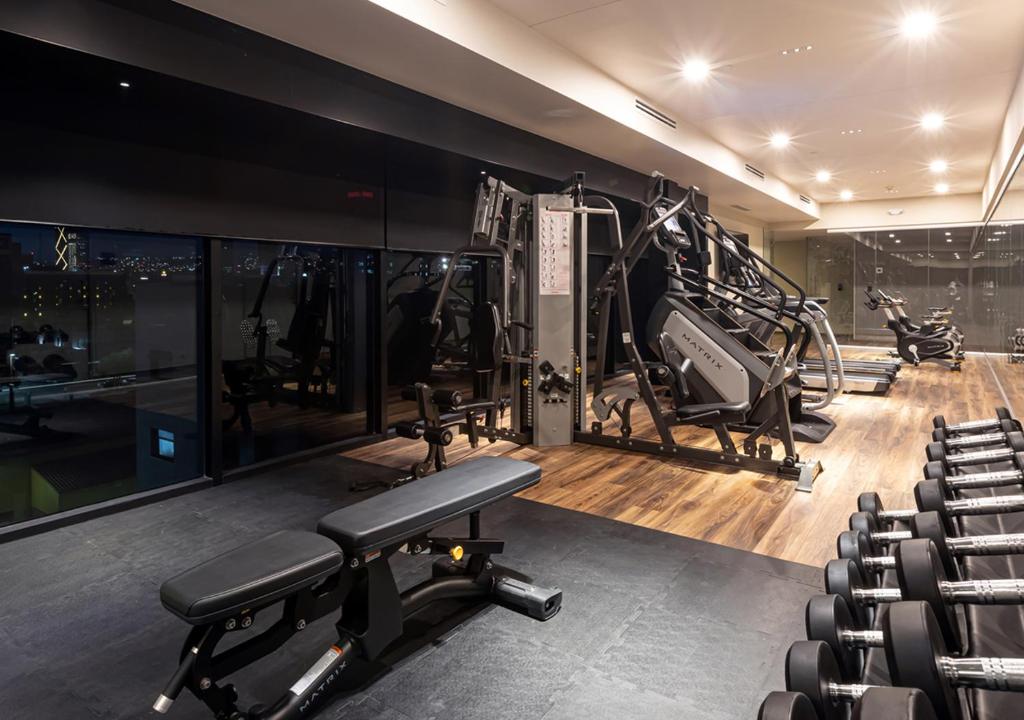 Fitness centrum a/nebo fitness zařízení v ubytování Hotel Real del Rio