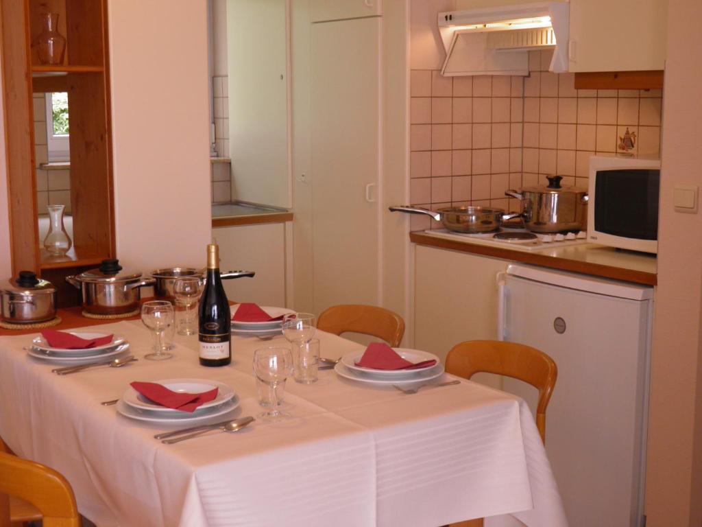 Kuchyň nebo kuchyňský kout v ubytování Domein Westhoek Apartment