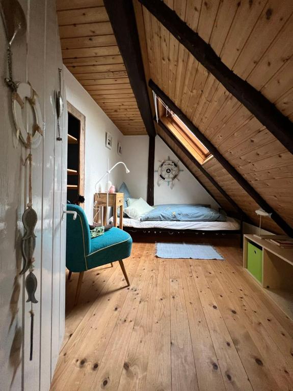 מיטה או מיטות בחדר ב-Landhaus Kleinsteinbach - Villa Nisa