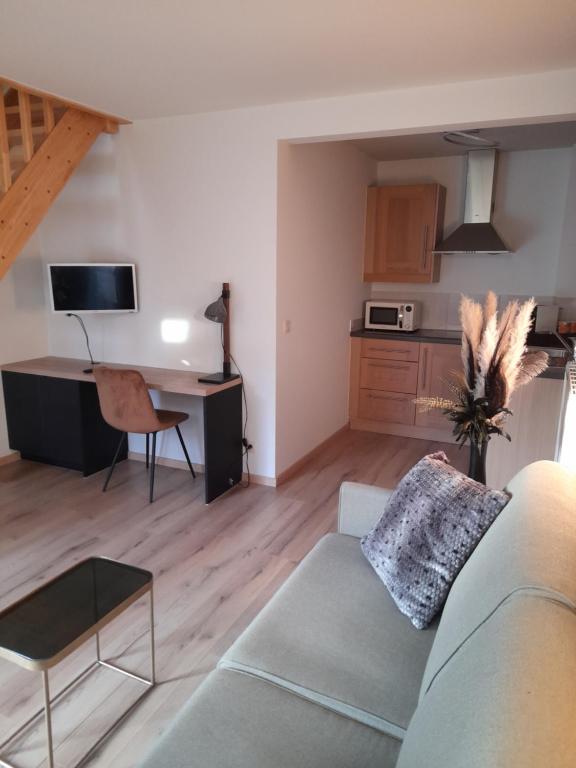 Kuchyň nebo kuchyňský kout v ubytování B&B De Floreffe