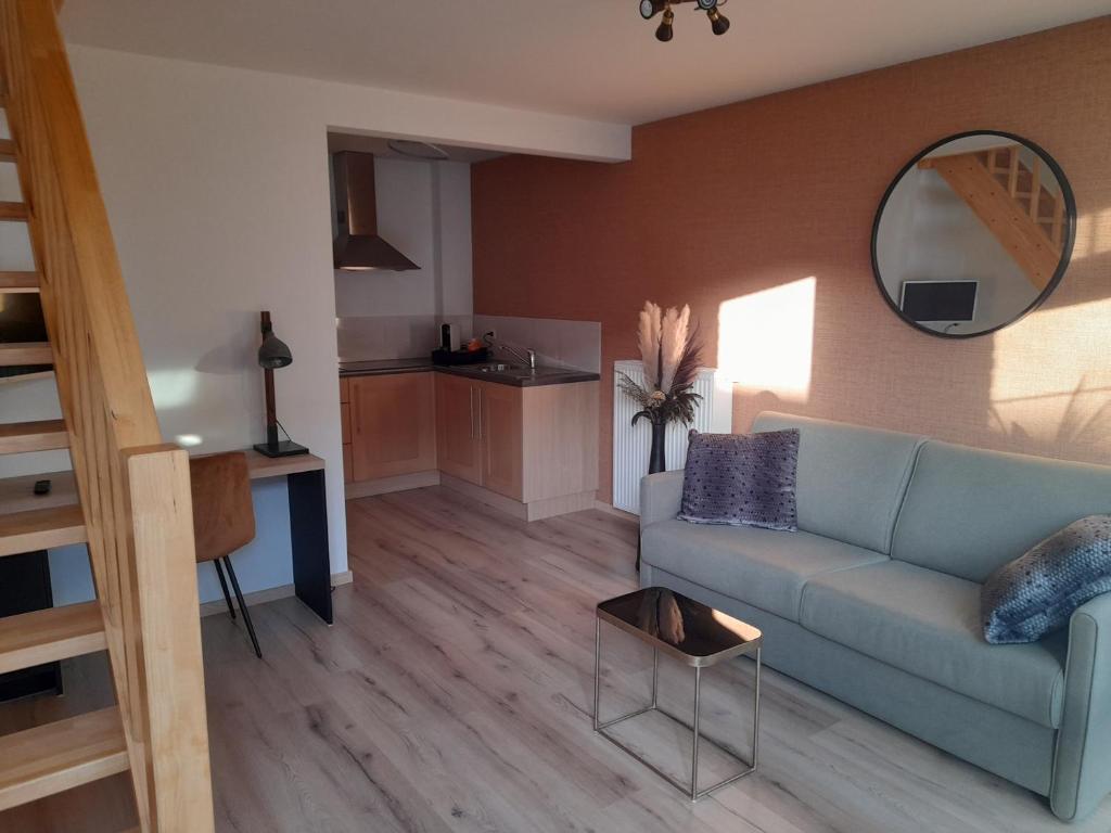 Kuchyň nebo kuchyňský kout v ubytování B&B De Floreffe