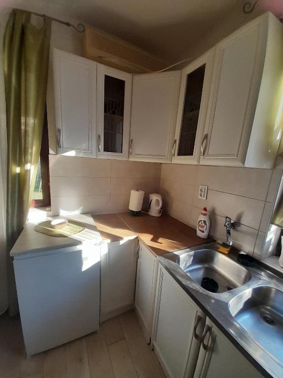 Kuchyň nebo kuchyňský kout v ubytování Apartments Niković