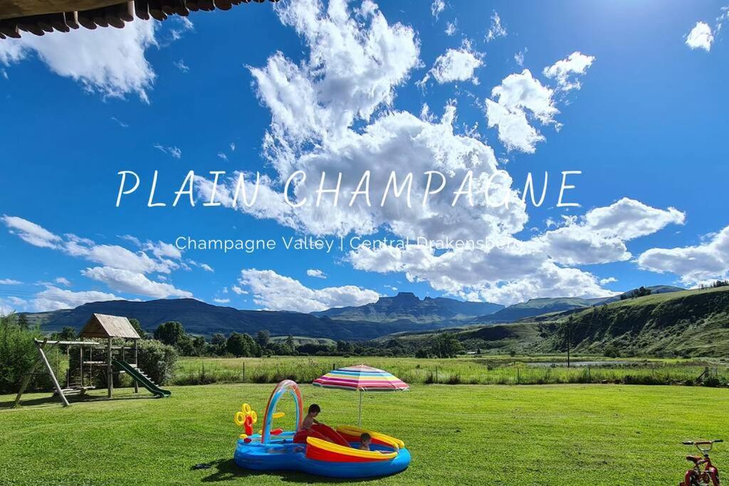 a person is sitting on a raft in a inflatable at Plain Champagne Guest Farm in Winterton