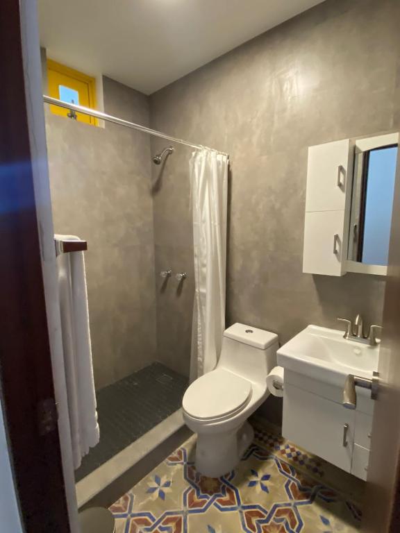 Koupelna v ubytování Hotel Nest