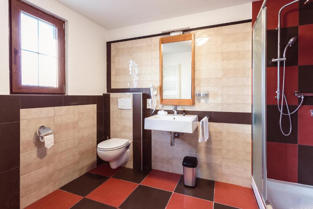 Koupelna v ubytování Hotel Roma