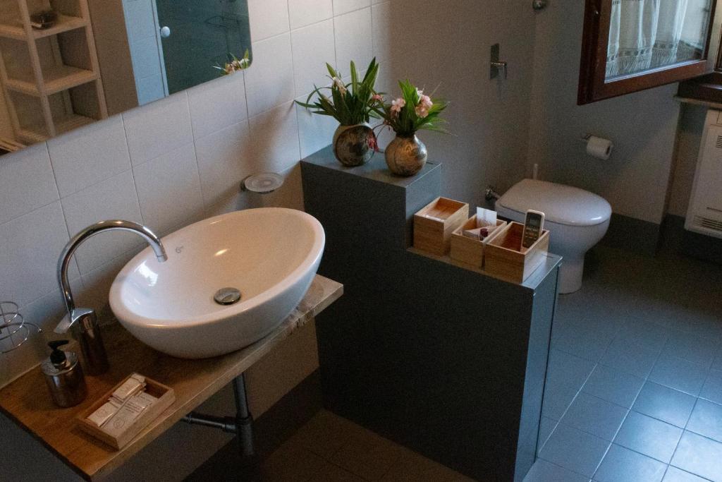 Koupelna v ubytování B&B Casa Manuela
